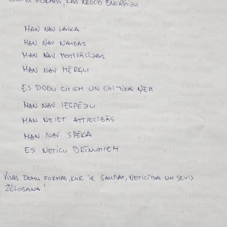 Ko mēs iegūstam no domu formām, kas ierobežo mūsu talantus un enerģijas apjomu?